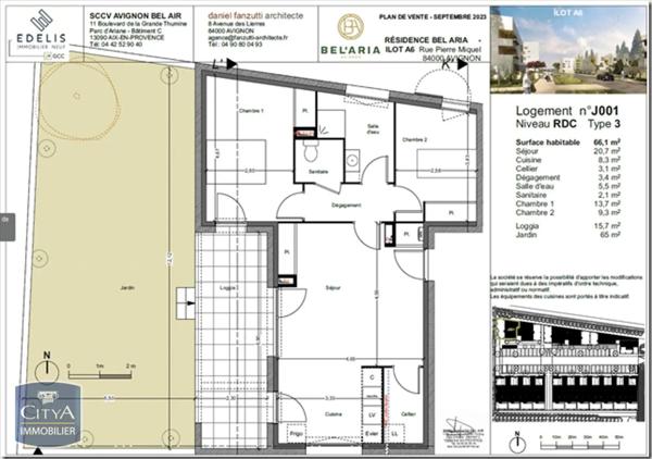 Appartement à louer 3 pièces 66.1m² Avignon (84000)