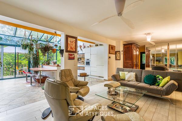 Propriété de deux maisons avec atelier et jardin d’artiste