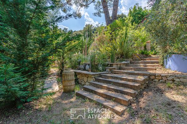 Propriété de deux maisons avec atelier et jardin d’artiste