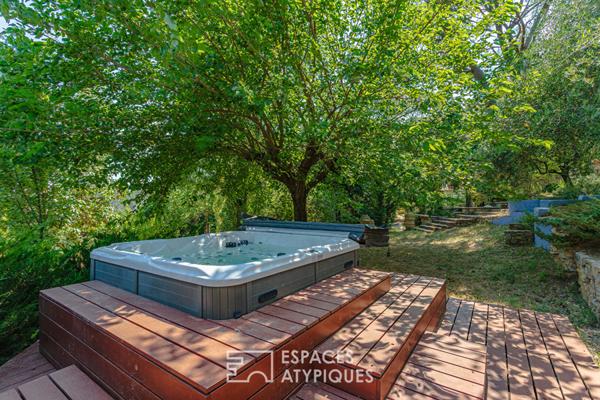 Propriété de deux maisons avec atelier et jardin d’artiste