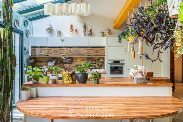 Propriété de deux maisons avec atelier et jardin d’artiste