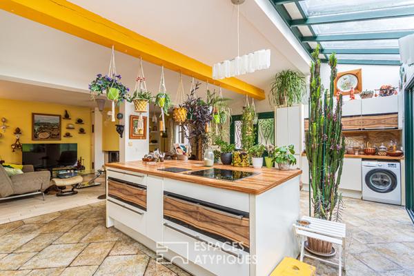 Propriété de deux maisons avec atelier et jardin d’artiste