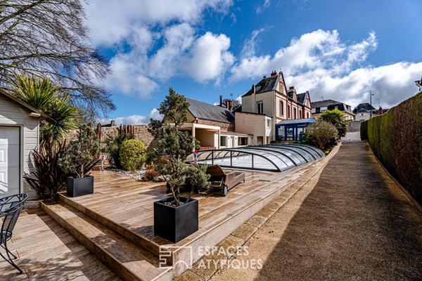 Maison de ville rénovée avec piscine