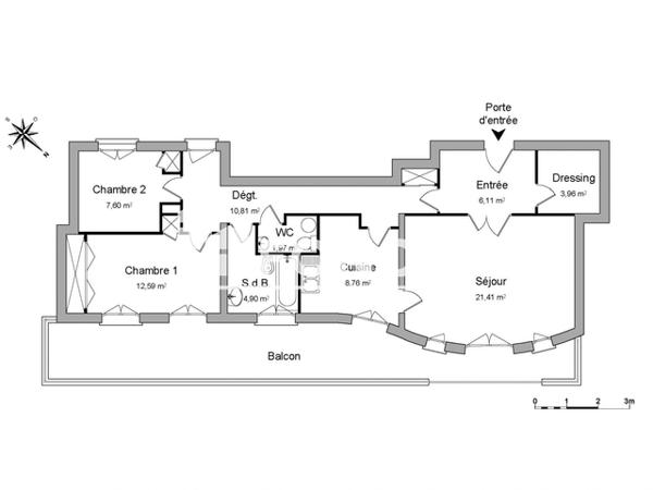 Location Appartement 3 pièces 78.11 m² - 6 RUE DU DOCTEUR MICHEL GIBERT Chartres 28000