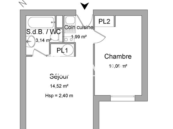 Location Appartement meublé 2 pièces 29.71 m² - 4 RUE JEAN GIRAUDOUX Villers Les Nancy 54600