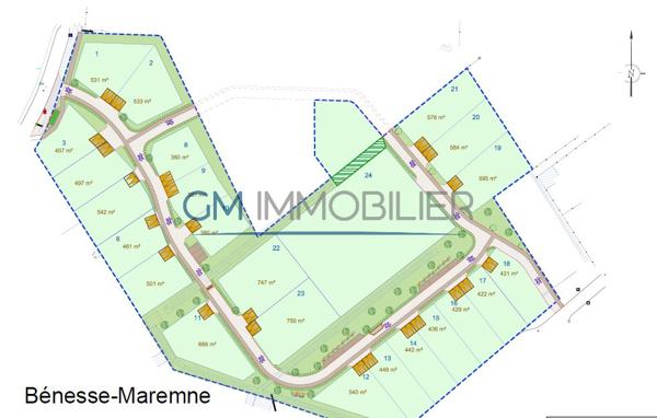 BENESSE - TERRAIN EN VENTE