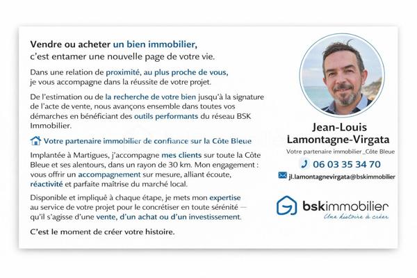 Maison T5 de 104 m² avec piscine – Quartier recherché en impasse sur Jonqiere (route de st pierre) 

Située dans un secteur calme et très recherché, au fond d'une impasse, cette agréable maison de type 5 d'environ 104 m² saura vous séduire par ses volumes et ses prestations.

Elle se compose d'un séjour lumineux de 30 m² avec cheminée, d'une mezzanine offrant un espace supplémentaire, d'une cuisine équipée et aménagée, ainsi que de 3 chambres confortables allant de 9 à 13 m².

Le bien dispose également d'un vaste sous-sol d'environ 90 m² comprenant une dépendance avec chambre et salle de bain, un dressing, un garage ainsi qu'un atelier, offrant de nombreuses possibilités d'aménagement.

À l'extérieur, vous profiterez d'une belle terrasse avec véranda donnant sur la piscine, idéale pour les moments de détente en famille ou entre amis. Un portail électrique complète les prestations de cette maison.

LES PLUS/ Quartier recherché, accès rapide à l'autoroute, et sur la route des plages de Carro et la Couronne, climatisation réversible, moustiquaires.

Un bien rare sur le secteur, à découvrir sans tarder ! les biens partent vite sur le secteur.