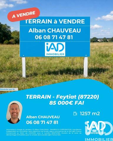 Terrain à vendre 1 257 m² Feytiat