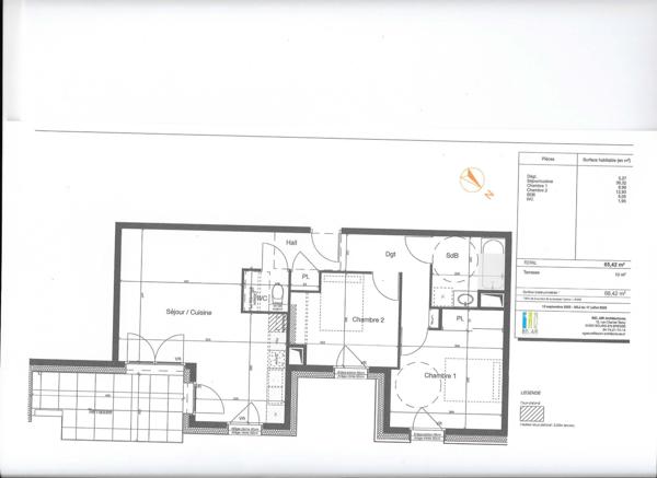 Appartement 3 pièces - 65 m²