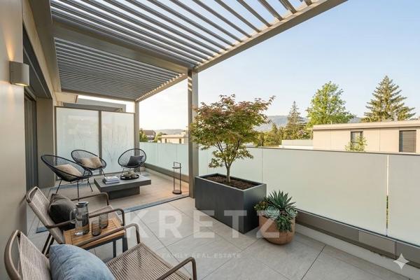 Exclusivité. VETRAZ-MONTHOUX - Penthouse meublé dans domaine sécurisé avec garage