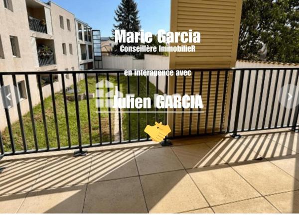 P3 avec terrasse et garage, centre de Mauguio