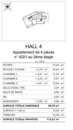 Appartement à vendre 4 pièces 90 m² Cogolin