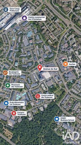 Appartement à vendre 4 pièces 72,4 m² Cergy