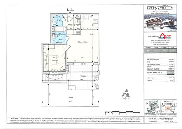 Appartement T2 à vendre  2 pièces - 49,70 m2 LA CHAPELLE D ABONDANCE - 74
