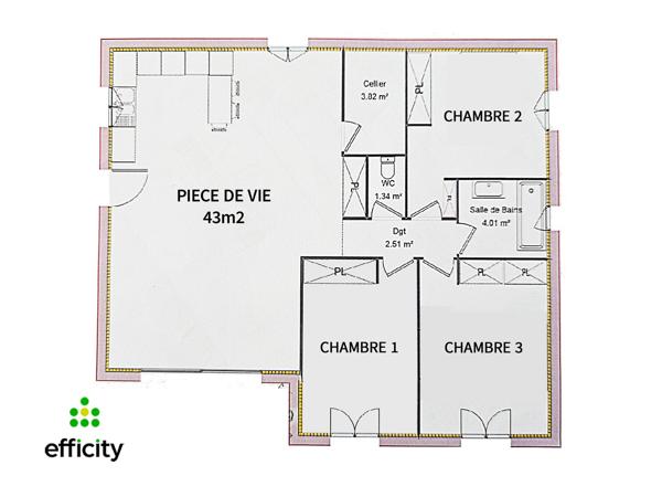 Maison 4 pièces - 91 m²