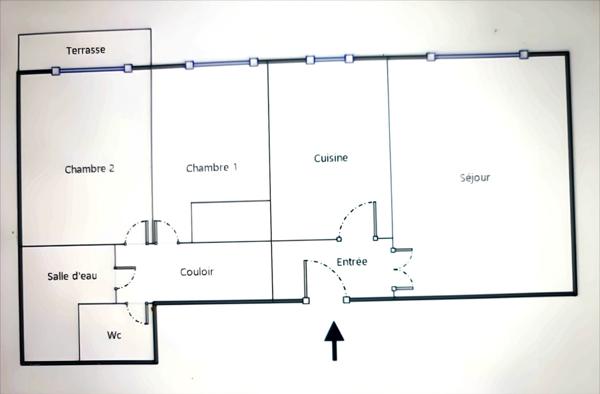 Appartement 3 pièces dernier étage €465 000 ** - Référence 439CL