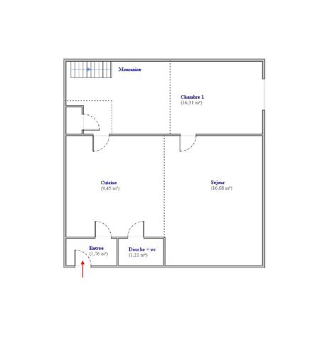 Appartement 2 pièces - 46 m²