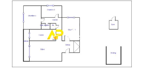 Sartrouville - Appartement 5 pièces 81.70 m² avec loggia, cave et parking 249 000 € **  - Référence  9484