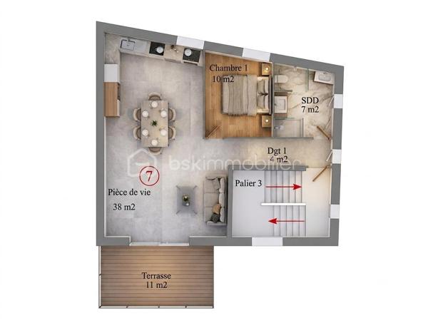 Nous vous proposons un appartement T4 « vendu en plateau à aménager », au sein d’une copropriété entièrement rénovée, toiture, isolation extérieure, façades, menuiseries extérieures, parties communes et aménagements extérieurs.

Avec son entrée indépendante, sans vis à vis, cet appartement s'apparente à un chalet indépendant. Agencé sur trois niveaux, en rez-de-chaussée entrée, buanderie et local à skis/vélos, au 1er étage une pièce de vie confortable et traversante de 38 m2 ouverte sur une grande terrasse bois plein sud, une chambre et une salle d'eau avec WC, au 2ième étage, deux chambres mansardées.

Les atouts de ce bien 👍 :

🏠 Entrée indépendante,
🌳 Jardin et stationnement privatif (inclus dans le prix de vente).
🎿🚲 Dépendances et rangements
🍹Spacieuse pièce de vie ouverte sur une terrasse bois plein Sud à l'étage
🛏️ 3 chambres
🌅 Belle exposition Sud et Est

Afin de faciliter votre projection nous avons réalisé une étude complète, pour le chiffrage des travaux d’aménagements intérieurs, basée sur les visuels fournis dans l’annonce. Une rénovation haut de gamme avec des matériaux de qualité, chauffage par pompe à chaleur air/air, rénovation des sols en carrelage grès cérame, au moins un mur en bois vieilli dans chaque pièce pour conférer une ambiance montagne chaleureuse, rénovation de l’installation électrique, des sanitaires, des murs et plafonds.

Une pré-étude chiffrée vous sera transmise sur demande. Si vous le souhaitez nous pouvons vous mettre en relation avec notre prestataire qui assurera la programmation et le suivi des travaux avec les entreprises locales. 

Proposé au prix de 171 000€ honoraires charge vendeur, saisissez l’opportunité d’acquérir un appartement au sein d’un ensemble immobilier entièrement rénové avec la possibilité de choisir votre aménagement intérieur. Stationnements supplémentaires disponibles en sus 3500 €/u