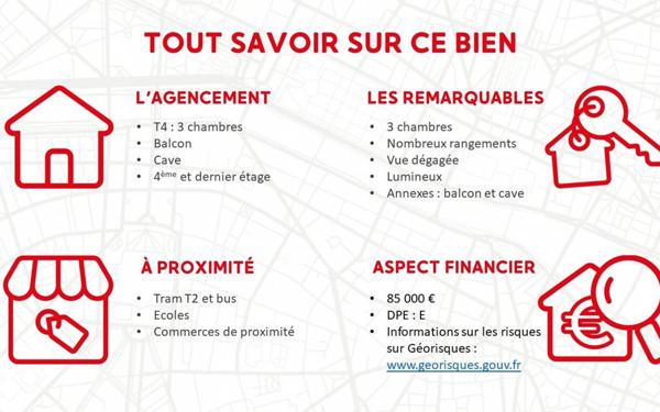 Appartement à vendre    4 pièces • 73,49 m2 Chenôve