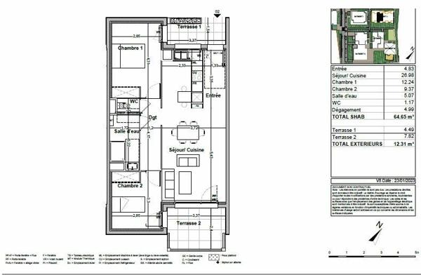 Appartement à vendre  3 pièces • 64,65 m2 Floirac