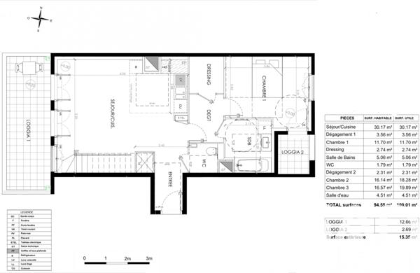 Appartement à vendre 4 pièces 95 m² Le Plessis-Robinson