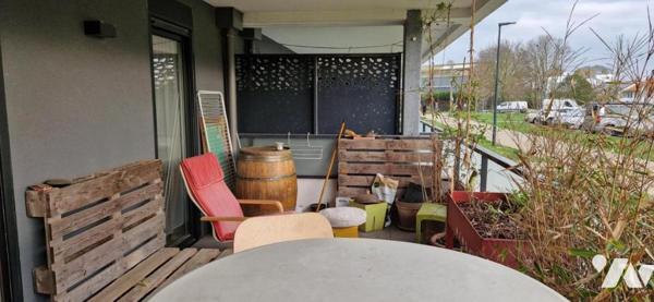 Saint Malo - Clos Cadot - Appartement T2 (44m²) loué - Terrasse (15.5m²) Sud-Ouest - RDC - Parking