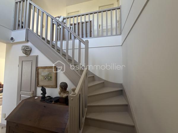 EN Exclusivité ! 
Située dans un environnement calme et prisé, cette magnifique maison Kaufman and broad vous séduira par ses volumes généreux, sa luminosité et son cadre de vie privilégié.

D’une surface totale de 169 m² (dont environ 140 m² habitables et 30m2  de double garage), elle offre des prestations idéales pour une vie de famille confortable.

Au rez-de-chaussée :
Vous découvrirez un grand espace de vie lumineux comprenant un salon, une salle à manger et une cuisine ouverte, parfait pour recevoir et partager des moments conviviaux possibilité de créer très facilement  une chambre avec sa salle d'eau privative qui à l'origine était sur les plan du constructeur . 
Cet espace s’ouvre sur une grande terrasse double  et un jardin exposé plein sud, sans vis-à-vis, garantissant calme et intimité.
Une salle d’eau ainsi qu’une buanderie et un wc séparé complètent ce rez de chaussé . 

À l’étage :

Une suite parentale avec salle de bain et dressing
Deux chambres supplémentaires avec grands rangements
Une salle d’eau
Un WC séparé
Une mezzanine, idéale pour le télétravail, un bureau ou un espace détente

Les + de ce bien :
✔ Maison individuelle (aucune mitoyenneté)
✔ Zéro vis-à-vis
✔ Jardin ensoleillé plein sud
✔ Double garage de 30 m²
✔ Possibilité de stationner 4 véhicules (2 en garage + 2 devant la maison)
✔ Maison lumineuse et fonctionnelle
✔ Secteur très demandé – opportunité rare
  * Possibilité de créer facilement une quatrième chambre au rdc 
  *  Chauffage au sol 
  * porte de garage motorisée 
  *  salle de bain et 2 salles d'eau 


💡 Une maison alliant confort, espace et emplacement de choix – à visiter sans tarder !