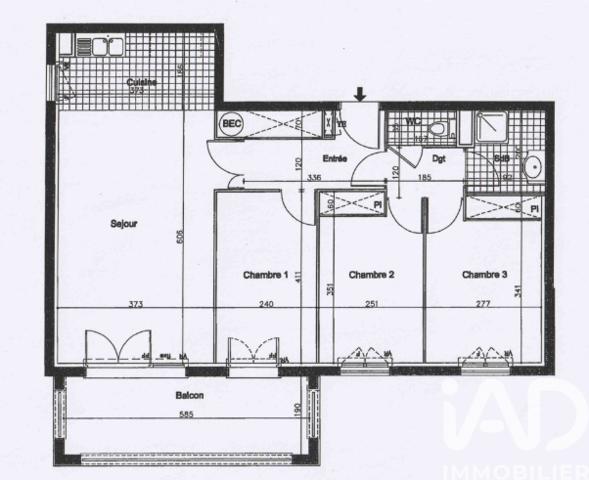 Appartement à vendre 4 pièces 75,04 m² Pontault-Combault