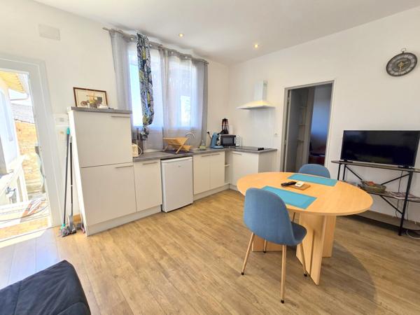 Beaumont-de-Lomagne : maison 113 m², trois chambres + appartement + entrepôt 206 m² + local 62 m², patio, jardin - toute commodités à pied !