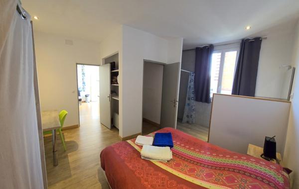 Beaumont-de-Lomagne : maison 113 m², trois chambres + appartement + entrepôt 206 m² + local 62 m², patio, jardin - toute commodités à pied !