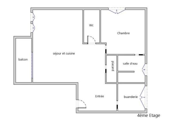 Appartement à vendre T2 rénové avec balcon LOURDES (65)