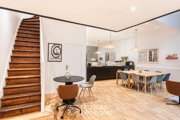 Ancien studio de danse transformé en loft mixte d’architecte – Grandes Carrières