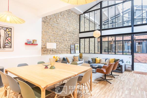 Ancien studio de danse transformé en loft mixte d’architecte – Grandes Carrières