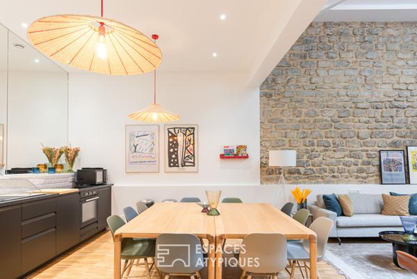 Ancien studio de danse transformé en loft mixte d’architecte – Grandes Carrières