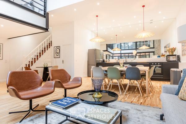 Ancien studio de danse transformé en loft mixte d’architecte – Grandes Carrières