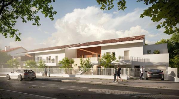 Appartement Neuf à vendre 4 pièces TOULOUSE (31) T4 DUPLEX de 81,21m2, Terrasse 20,71m2, Balcon 4,33, 2 places de parking