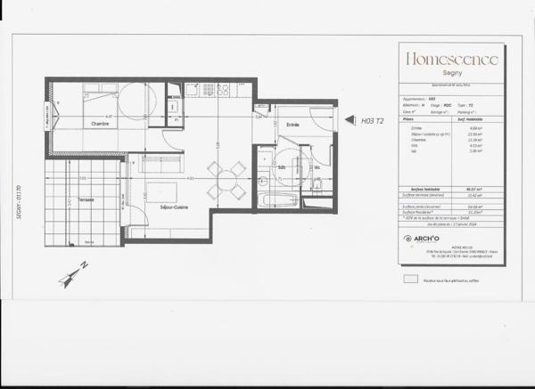 Appartement 2 pièces - 48 m²