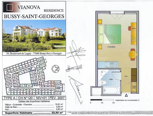 Appartement de 22,50 m²