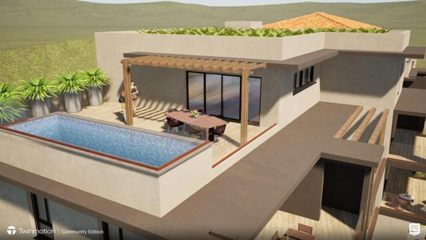 A VENDRE VUE MER VILLA SUR TOIT T4 de 136,77m² avec PISCINE- TERRASSE de 91,55m² SARI SOLENZARA (20)