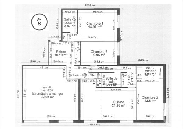 Appartement F5 à vendre  6 pièces - 120,54 m2 CAEN - 14