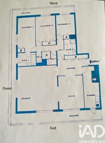 Appartement à vendre 5 pièces 129,04 m² Boulogne-Billancourt