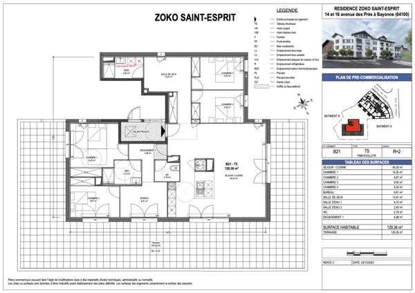 Appartement 5 pièces - 130 m² Bien prestige