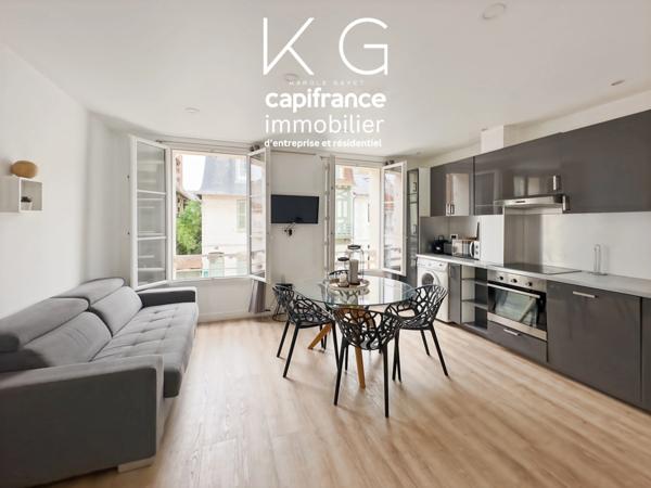 Calvados (14), appartement à vendre 46m2, 2 chambres, proche Place Morny, charme et luminosité