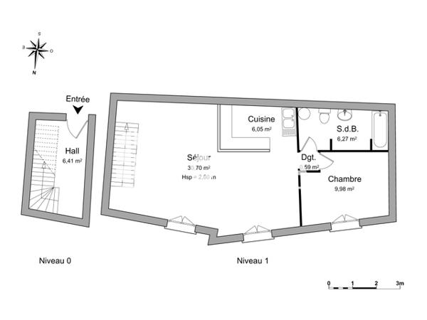 Location Appartement 2 pièces 60 m² - 5 PLACE DU CASTEL Pezenas 34120