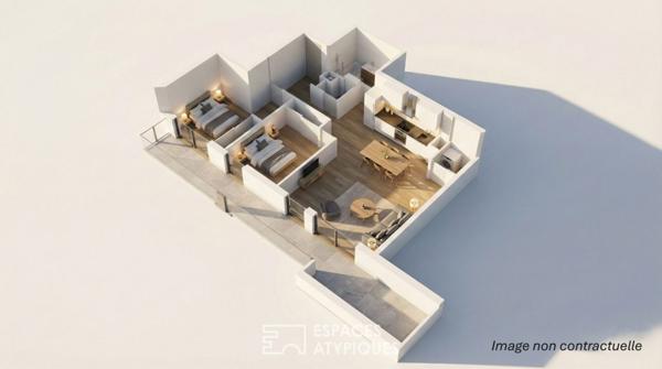 Appartement en dernier étage avec terrasse