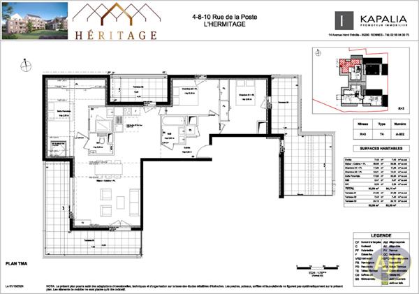 Vente appartement L Hermitage : 329 500 € - AJP Immobilier Pacé