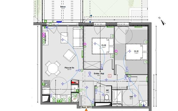Appartement à vendre    3 pièces • 58,10 m2 Saint-Paul-lès-Dax
