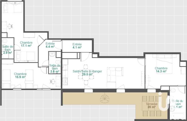 Appartement à vendre 4 pièces 96 m² Argenteuil
