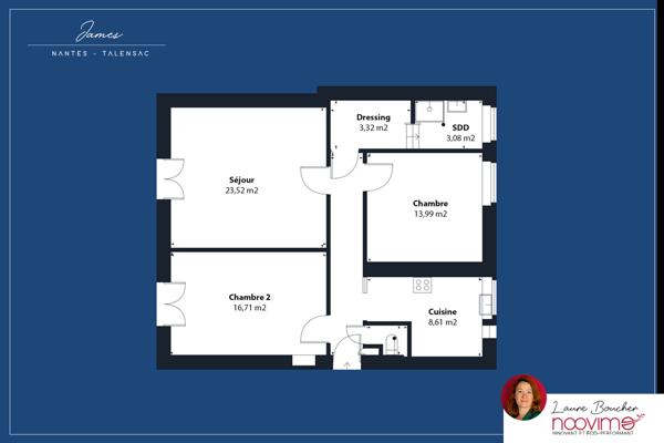 Talensac appartement 3 pièces 79 m2